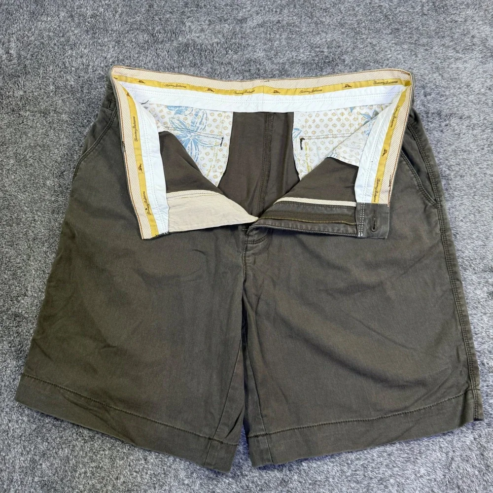 Tommy Bahama Boracay Shorts Mens 35 Olive Green‎ Stretch 10